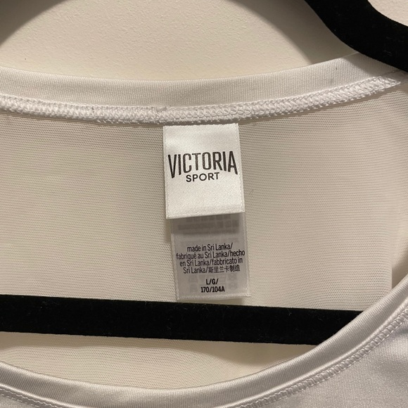 Victoria Secret Sport White Mesh Back workout top - Picture 3 of 4
